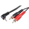2.5MM Plug to 2X Phono Plugs -2M, Audio & Video