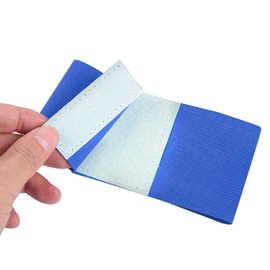 Soccer Armband, 5 Colors Outdoor Team Sports Groups Captain Armband Adjustable Player Bands (Blue)