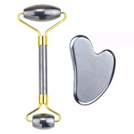 Heart Roller 목 바디 테라헤르츠 괄사 안마기 마사지기얼굴롤러 맛사 페이스 지볼 얼굴 [하트롤러] Neck Body Terahertz Gua Sha Massager Facial Roller Massage Face Jibol Face [Heart Roller]