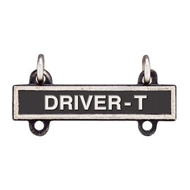 Army Driver-T Qualification Bar Silver Oxide Regulation Size