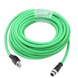 HangTon M12 4 Pin D Coded to RJ45 Ethernet Network Cable Cat5e for Sick Sensor Camera Barcode Reader Profinet 8m
