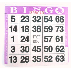 1on Orchid Bingo Paper Cards- (500 Sheets Per Pack)