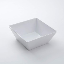 American Metalcraft MELSQ94 Melamine 9.5" Square Bowl, 125-Ounce, White
