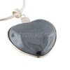 Hematite Two Stone Heart Pendant