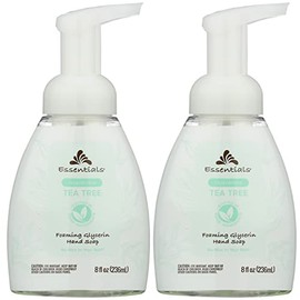 Essentials- Jabón de manos espumoso de glicerina, árbol de té, 8 onzas líquidas, paquete de 2                                                         