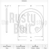 The Rusty Bolt Shop 12mm, Internal Circlip, Stainless Steel, Retaining