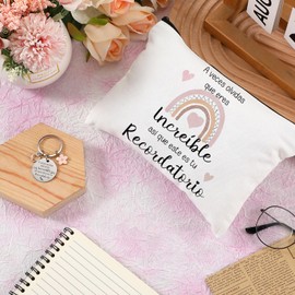 Xuniea Incentive Gift Sets Including 1 Motivational Cosmetic Bag and 1 Motivational Keyring Thank You Gift Set Work Exchange Gift for Birthday Christmas, As shown in the picture, Fashion