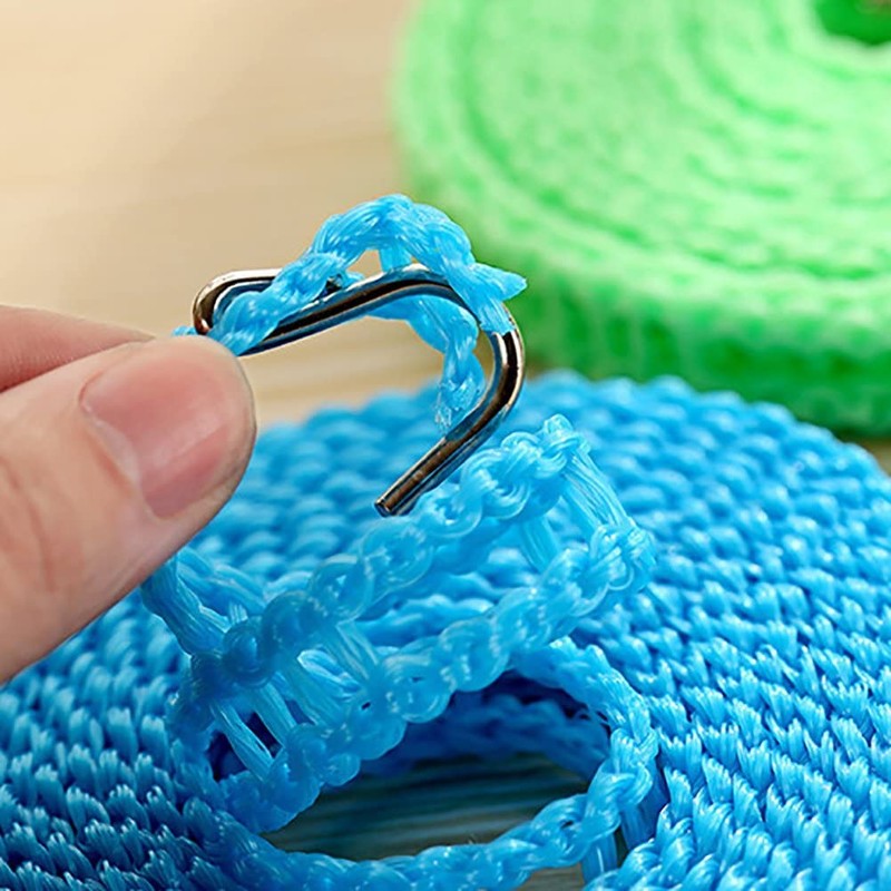 Dreamxue Portable Windproof Multicolor Clothes Line (500cm)