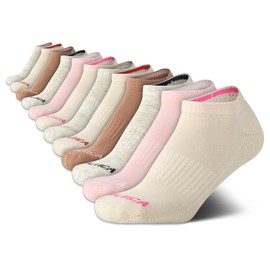 Nautica Women's Athletic Socks - Cushioned Low Cut Ankle Socks (12 Pack), Size 4-10, Neutral Assorted