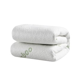Dreamaker Twin Pack Bamboo Knitted Waterproof Pillow Protector, Naturally Anti-Microbial and Hypoallergenic, Easy Zip Closure, Rustle Free Breathable TPU Layer, Standard Size 48 x 73cm (Pack of Two)