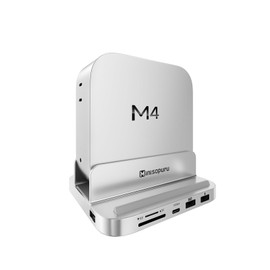 Minisopuru iExpandMate MINI218B PRO Mac Mini M4 Dock Support 10Gbps USB C/A, TF/SD, USB A 2.0, Mac Mini Hub & Stand with M.2 NVMe SSD (Not Included), for Mac Mini M4 and M4 Pro 2024