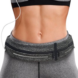 SIMPS Running Pouch, Smartphone Waist Pouch, "Belt-type Design that Adheres to the Body, 2-Pocket Structure!" Waterproof Running Pouch (Camofamo)