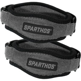 Sparthos Tennis Elbow Brace (Pack of 2) - For Tendonitis, Forearm Pain, Golf Elbow Support - Arm Strap Band with Gel Compression Pad - for Men and Women