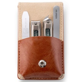 Juego de manicura pedicura, cortaúñas, kit de aseo de acero inoxidable de grado médico con caja de regalo (4 piezas) (Mr-6105)…