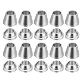 PATIKIL 1/8" Stainless Steel Compression Tube Fitting Sleeve, 10 Pack Silver Tone 304 Stainless Steel Pipe Fitting