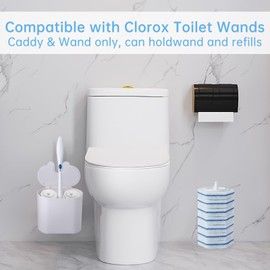 2 Pack Wall Mounted Holder for Clorox Toilet Wand, Compatible with Clorox Toilet Wand Holder only, White, Place on Both Sides