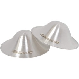 The Original Silver Nursing Cups - Nipple Shields for Nursing Newborn - 100% Pure Silver 999 Carat and Handmade - Nipple Covers Breastfeeding (Regular)