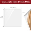 Acrylic Sheet 1/2 Inch Thick(13mm), ALCCIFI 12" x 12" Clear