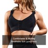Nebility Women Post-Surgical Sports Support Bra Front Closure with Adjustable