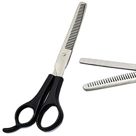 AAProTools Stainless Steel Barber Thinning Razor Edge Hair Cutting Shear Scissors 16.7cm Long Black BTS-650