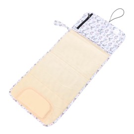 Cambiador de Pañales Portátil, Cambiador de bebé Impermeable Multifuncional Cómodo de Nailon para Viajar a Casa (arcoiris blanco)