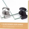 LALAFINA 2pcs Glass Door Handles Durable Pull Clamp for Showcase