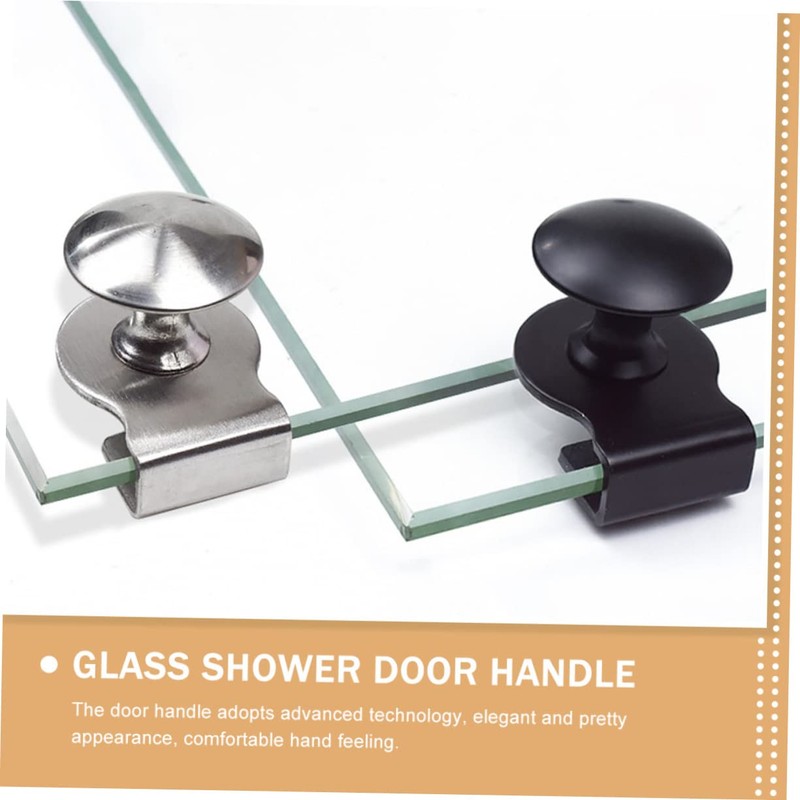 LALAFINA 2pcs Glass Door Handles Durable Pull Clamp for Showcase