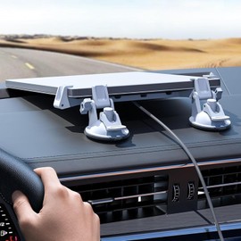 Starlink Mini Car Mount for Dashboard,Starlink Mini Mount Adjustable Suction Cup for Car, Vehicle, RV Dash & windshield, Nano Glue, Heat-Resistant ABS Bracket Ensures Stable Satellite network Signal