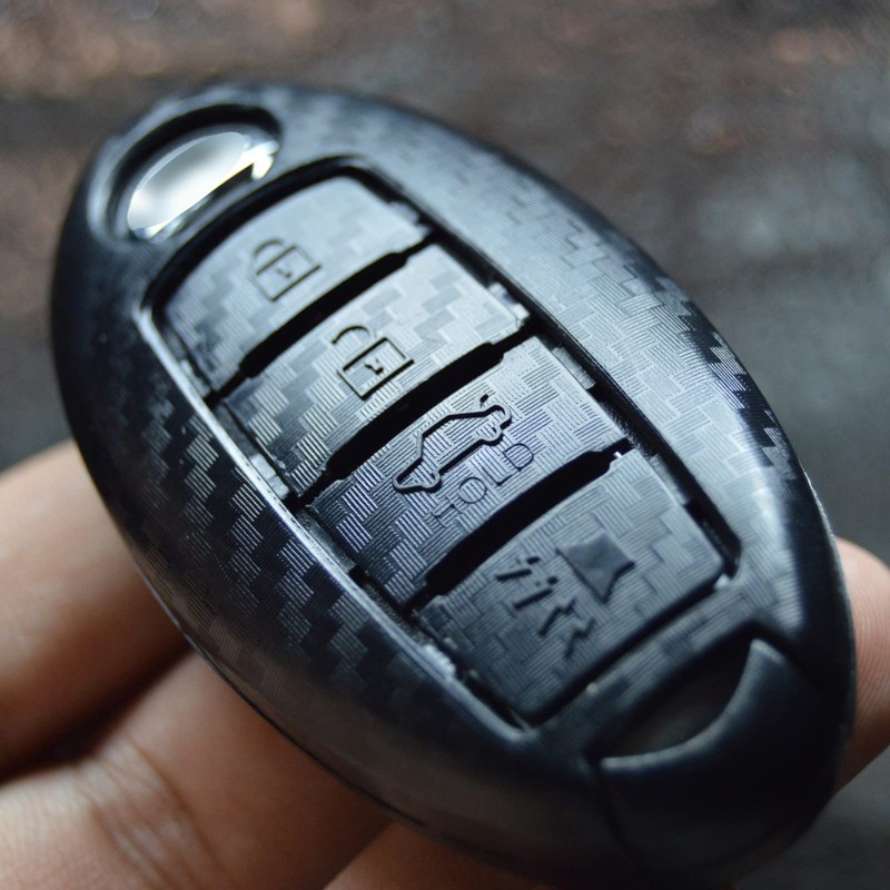 Carbon Pattern Key Fob Cover Protector for Nissan Titan Frontier