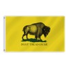 3×5 FT Dont Tread On Me Bison Flag,Large Novel Yellow