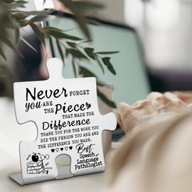 Speech Language Pathologist Gifts, Thank you Appreciation gifts for Speech Language Pathologist, Going Away Gift Retirement Gift for SLP, Thank You Gift for SLP Clear Desk Decor Plaque-DX156