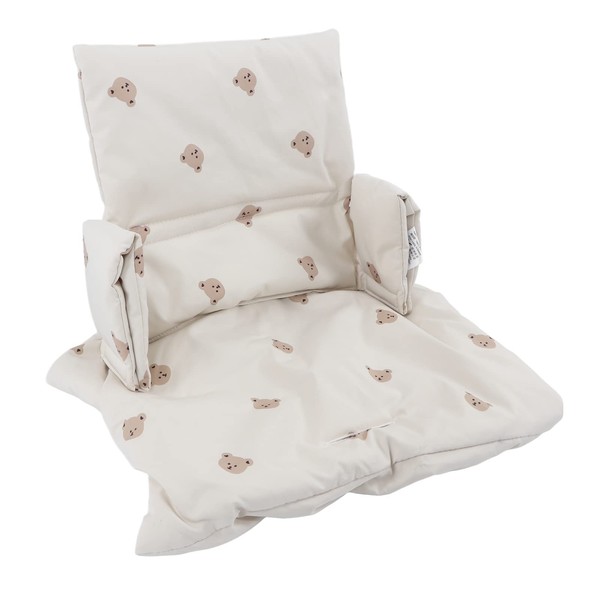 High Chair Seat Cushion, 2 Straps Cartoon Partten Soft High