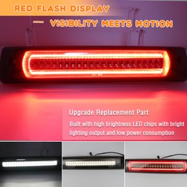 ZDEERAOTO Smoked Lens LED 3rd Third Brake Light Replacement for Chevy Colorado Canyon 2015-2023 Pickup Trucks,Roof Cargo Light Center High Mount Stop Lamp Smoked Lens (SMOKED)