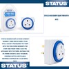 Status 24 Hour Segment Square Timer Switch - White