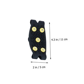 SAFIGLE 3 Pairs of Children's Crampons, Ice Grippers, Climbing Shoes, Gripper Spikes for Shoes, Mountaineering, Shoe Cover, Crampons for Shoes, Climbing Shoes, Crampons, Black, TPE