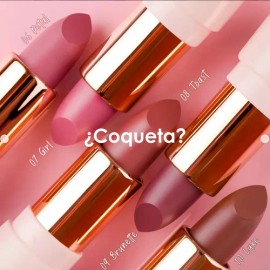 Pink Up Lipstick Acabado Mate Color Intenso Larga Duración