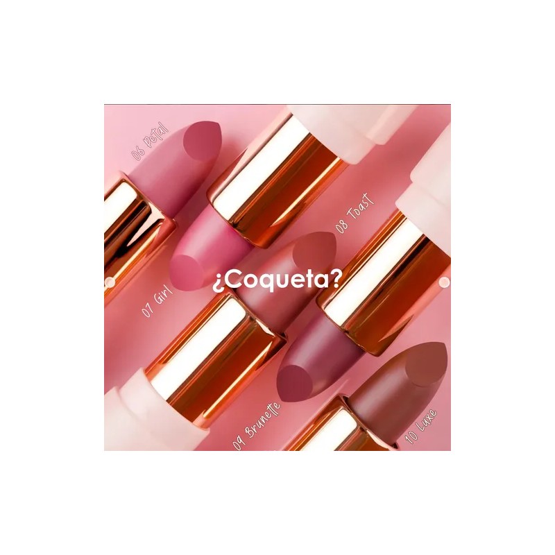 Pink Up Lipstick Acabado Mate Color Intenso Larga Duración