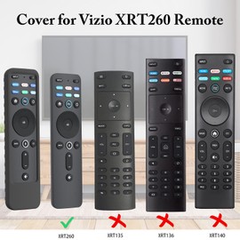 Case for Vizio XRT260 Voice Remote Control 2023/2021, Cover for VIZIO XRT260 Smart TV Remote Silicone Skin Sleeve Black