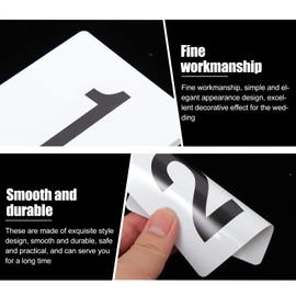 OUNONA Number Tag, Table Numbers, Waterproof, PVC, Number 1-25, Table Number Set, Weatherproof, Water Resistant, Wedding, Wedding, Seat Number, License Plate, White 1-25