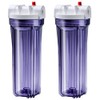 Ispring Hc14X2 Transparent Water Filter Housings 10Inch 1/2Inch Inlet/Outlet, Ro/Aquarium,