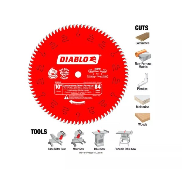 DIABLO 10 in. x 84-Tooth Laminate/Alumi