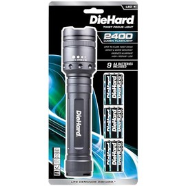 DieHard 2,400 Lumen Precision Focus Flashlight, 41-6124, Grey