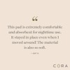 Cora Ultra Thin Organic Cotton Period Pads, Overnight Absorbency, with