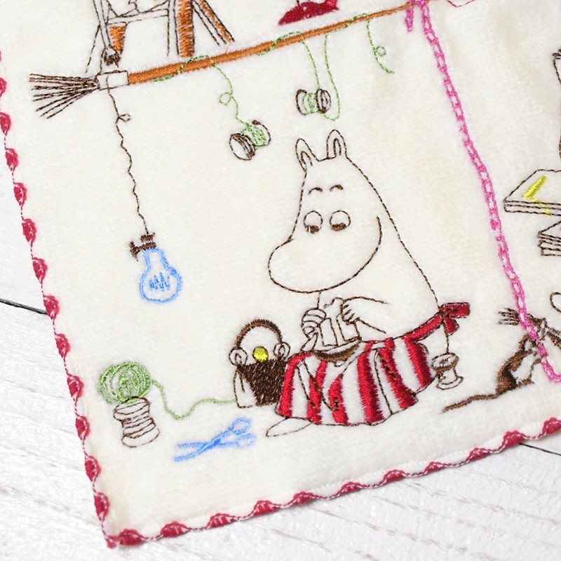 Marushin 1405008300 Mini Towel, Moomin, Approx. 9.8 x 9.8 inches