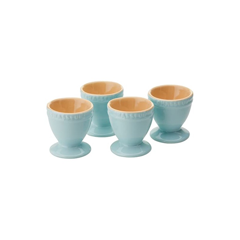 Chasseur La Cuisson Egg Cup 4-Piece Set, Duck Egg Blue