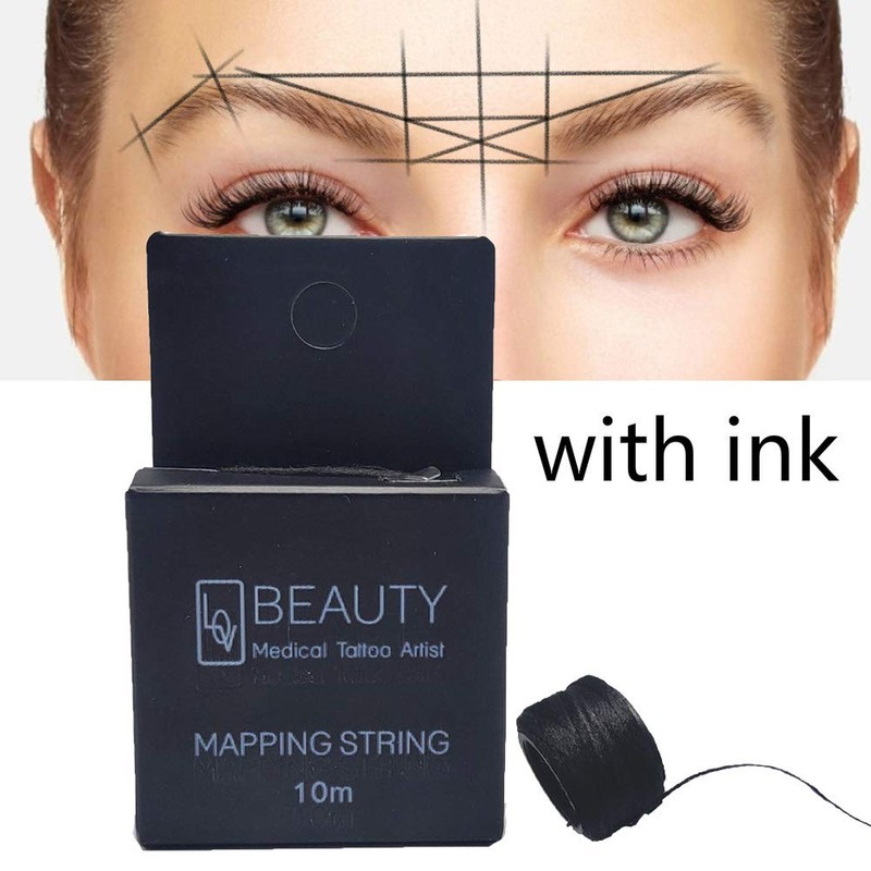 BOLUOYIN BOLUOYIN Pre-Inked Brow Mapping String for Microblading Eyebrow Marker