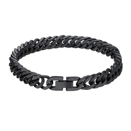 Stainless Bracelet Men & Women 8mm 21cm Wrist Chain Link Bracelet Boys