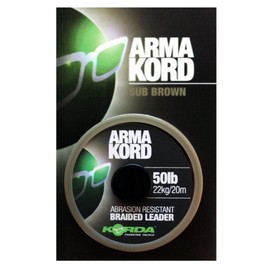 Korda Arma-Kord Braided Leaders - 50lb 20m (Sub Brown)