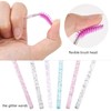 6PCS Eyelash Brushes Disposable Crystal Eyebrow Brush Spoolies for Eyelash