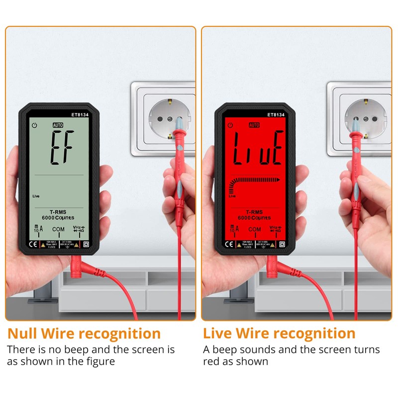 Neoteck Digital Multimeter 6000 Counts True RMS LCD Large Screen
